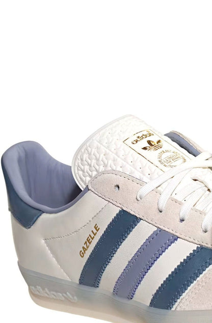 Tênis Adidas Gazelle Indoor Feminino Off - White/Azul IG1643 - NewSkull