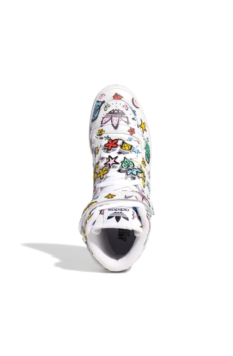 Tênis Adidas Jeremy Scott Forum 84 High Mono Branco/Color - NewSkull