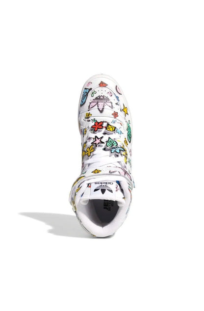 Tênis Adidas Jeremy Scott Forum 84 High Mono Branco/Color - NewSkull