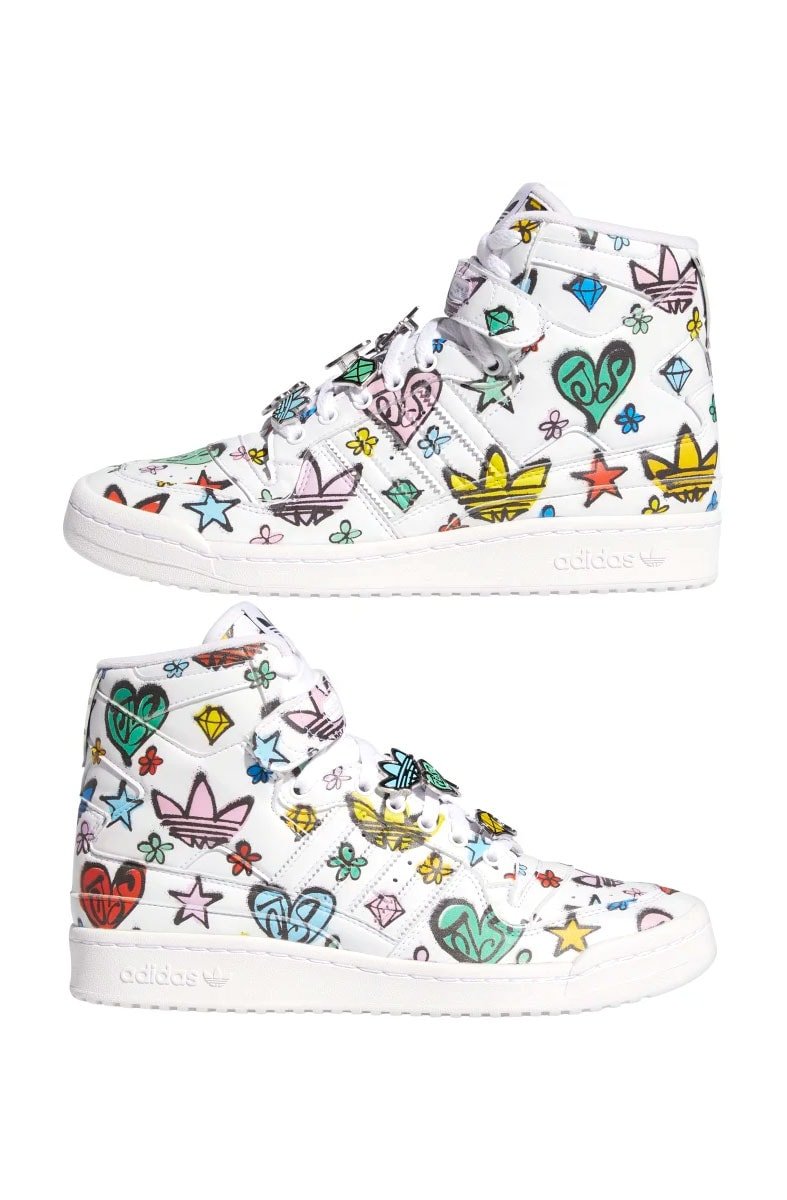 Tênis Adidas Jeremy Scott Forum 84 High Mono Branco/Color - NewSkull