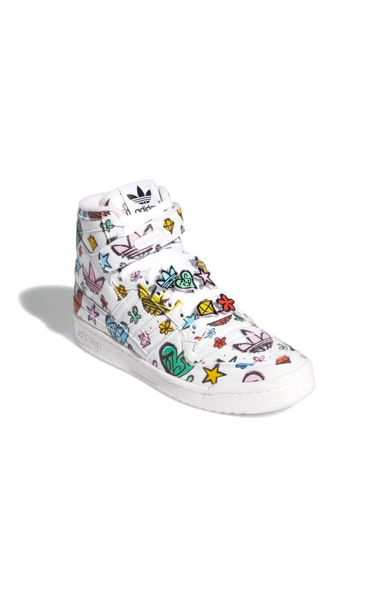 Tênis Adidas Jeremy Scott Forum 84 High Mono Branco/Color - NewSkull
