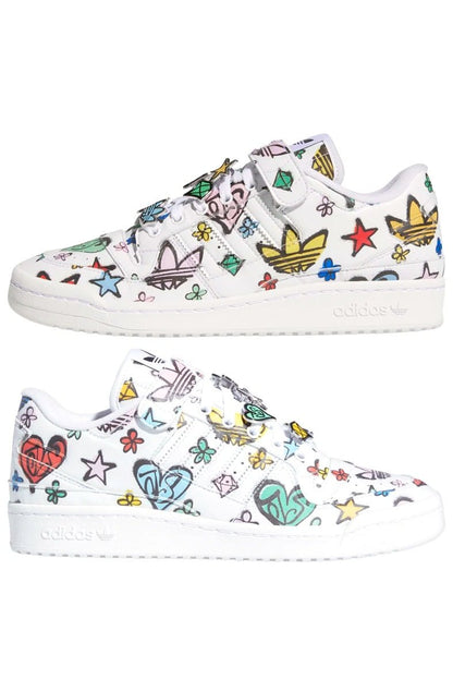 Tênis Adidas Jeremy Scott Forum 84 Low Mono Branco/Color - NewSkull