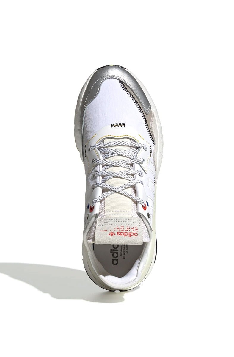 Tênis Adidas Nite Jogger Branco/Prata - NewSkull
