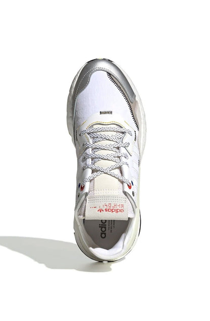 Tênis Adidas Nite Jogger Branco/Prata - NewSkull