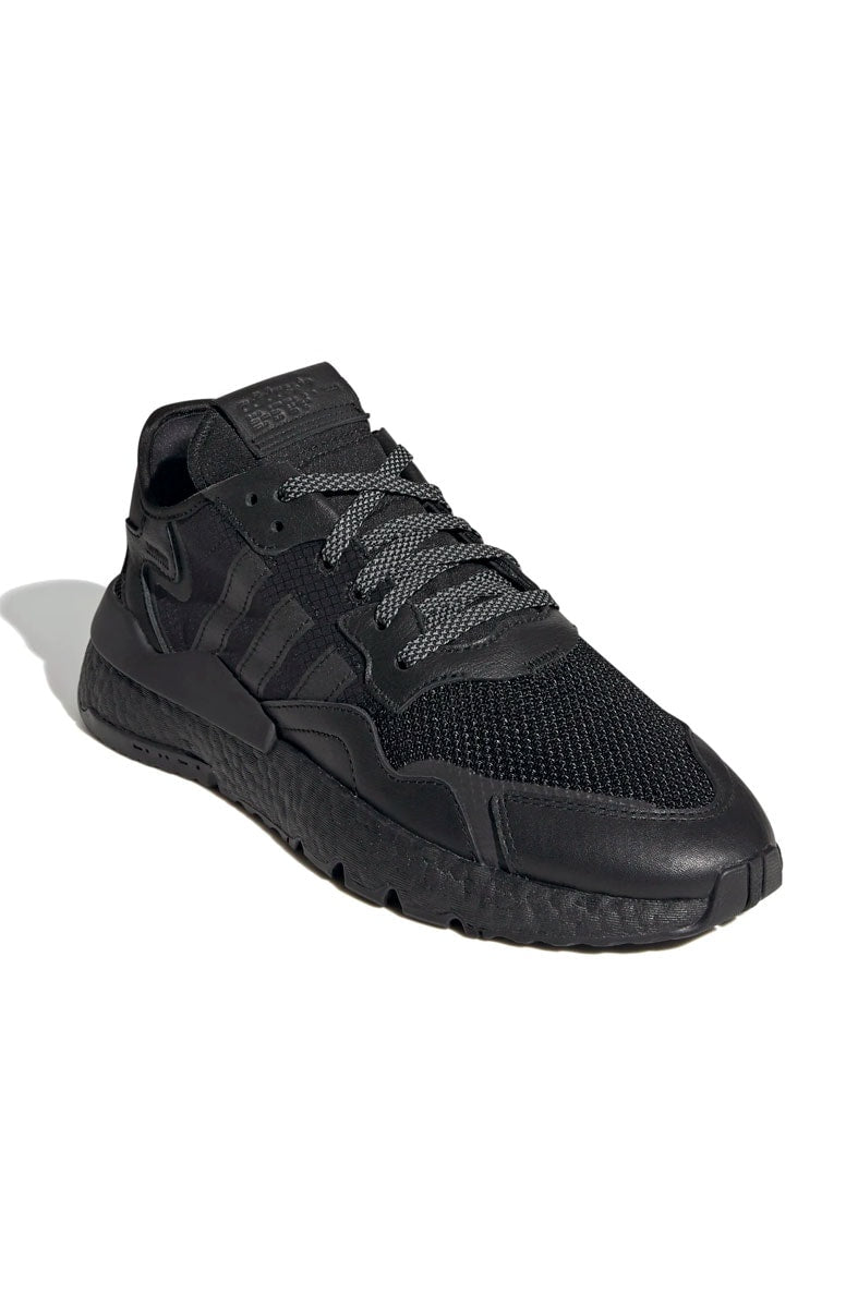 Tênis Adidas Nite Jogger Couro Preto/Preto - NewSkull