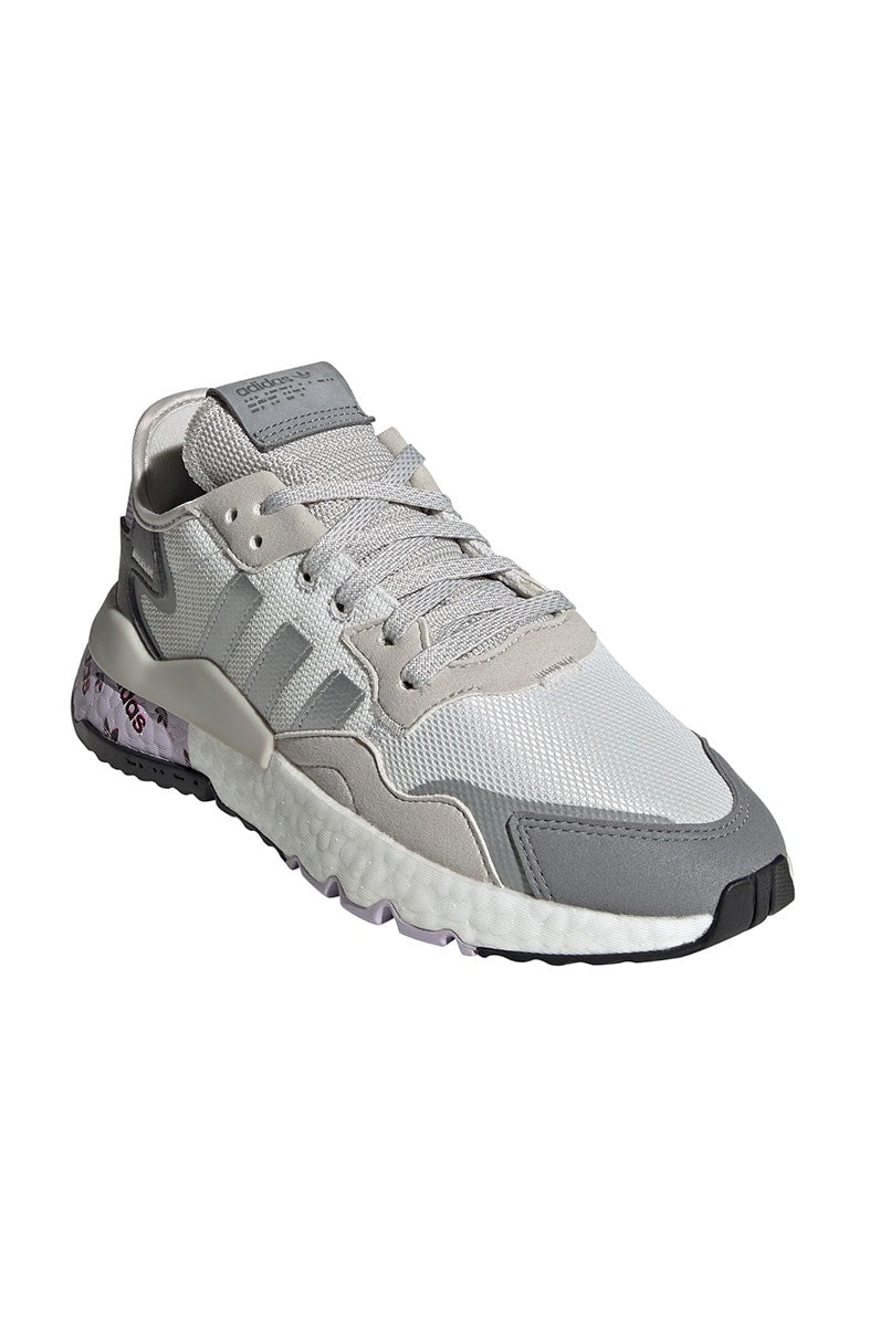 Tênis Adidas Nite Jogger Feminino Cinza/Lilas - NewSkull