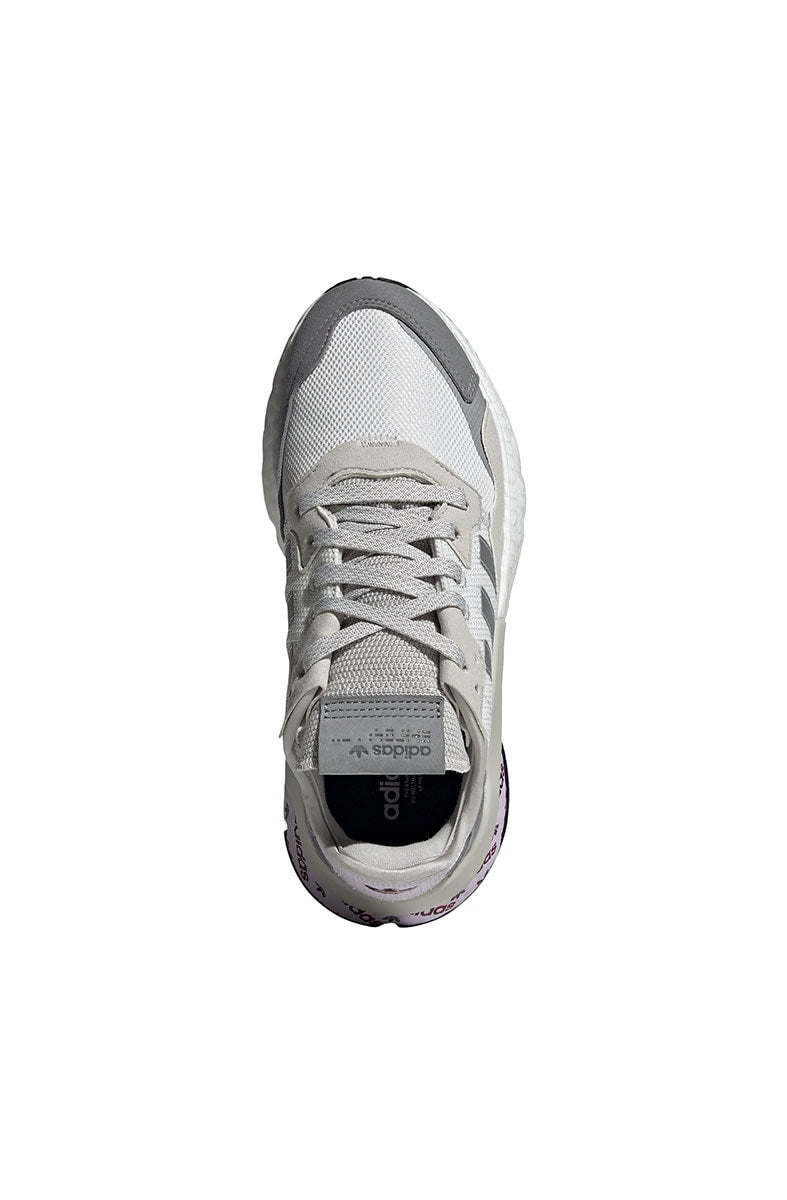 Tênis Adidas Nite Jogger Feminino Cinza/Lilas - NewSkull