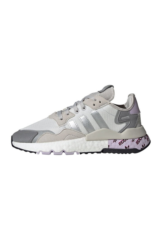 Tênis Adidas Nite Jogger Feminino Cinza/Lilas - NewSkull