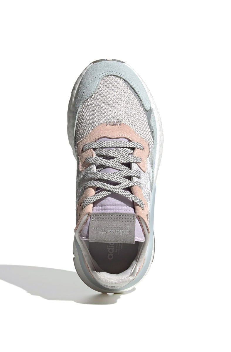Tênis Adidas Nite Jogger Feminino Cinza/Rosa - NewSkull