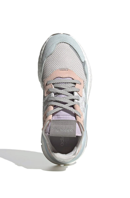 Tênis Adidas Nite Jogger Feminino Cinza/Rosa - NewSkull