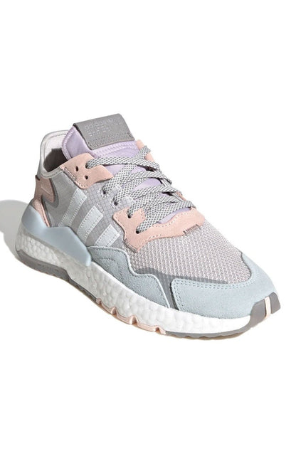 Tênis Adidas Nite Jogger Feminino Cinza/Rosa - NewSkull