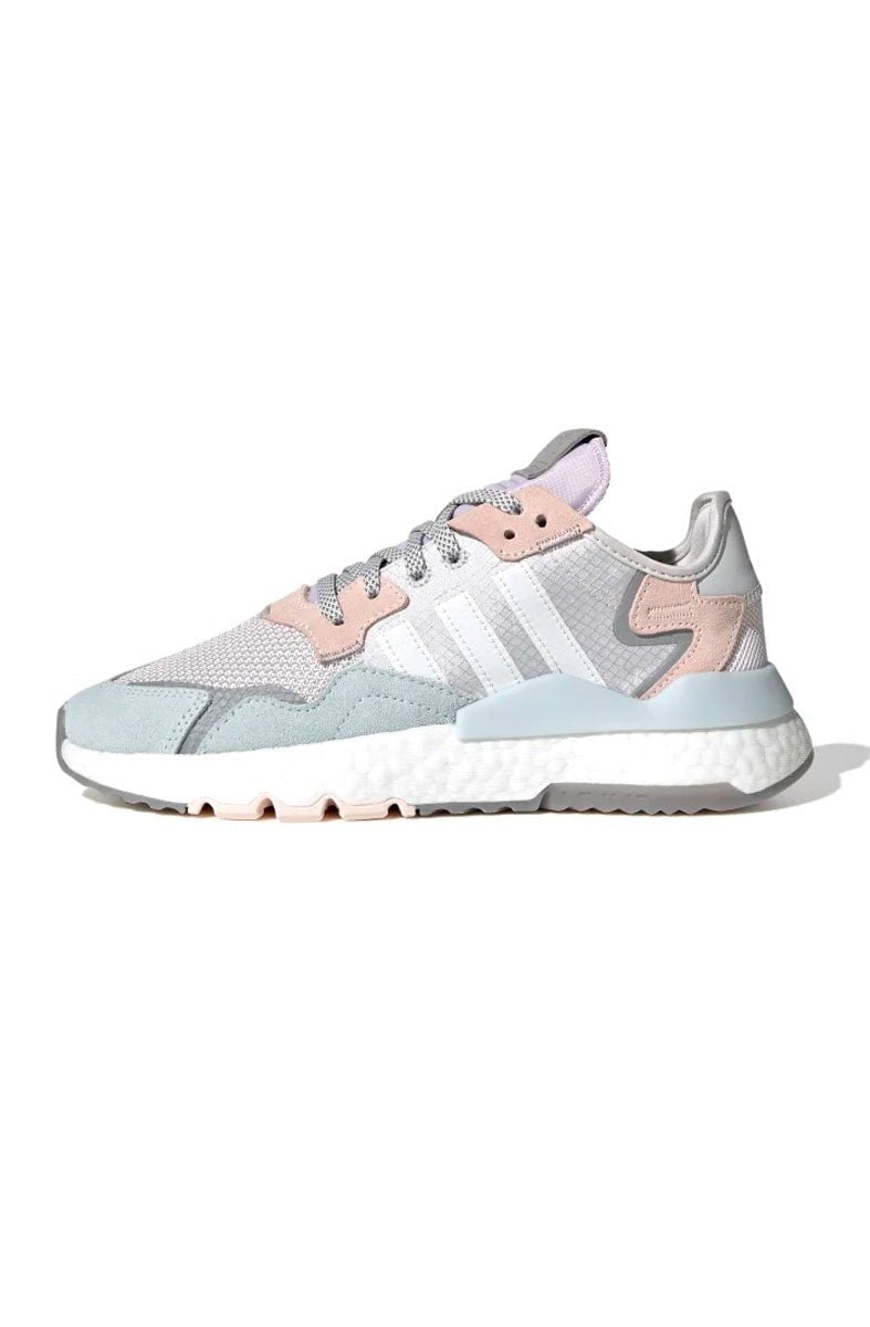 Tênis Adidas Nite Jogger Feminino Cinza/Rosa - NewSkull