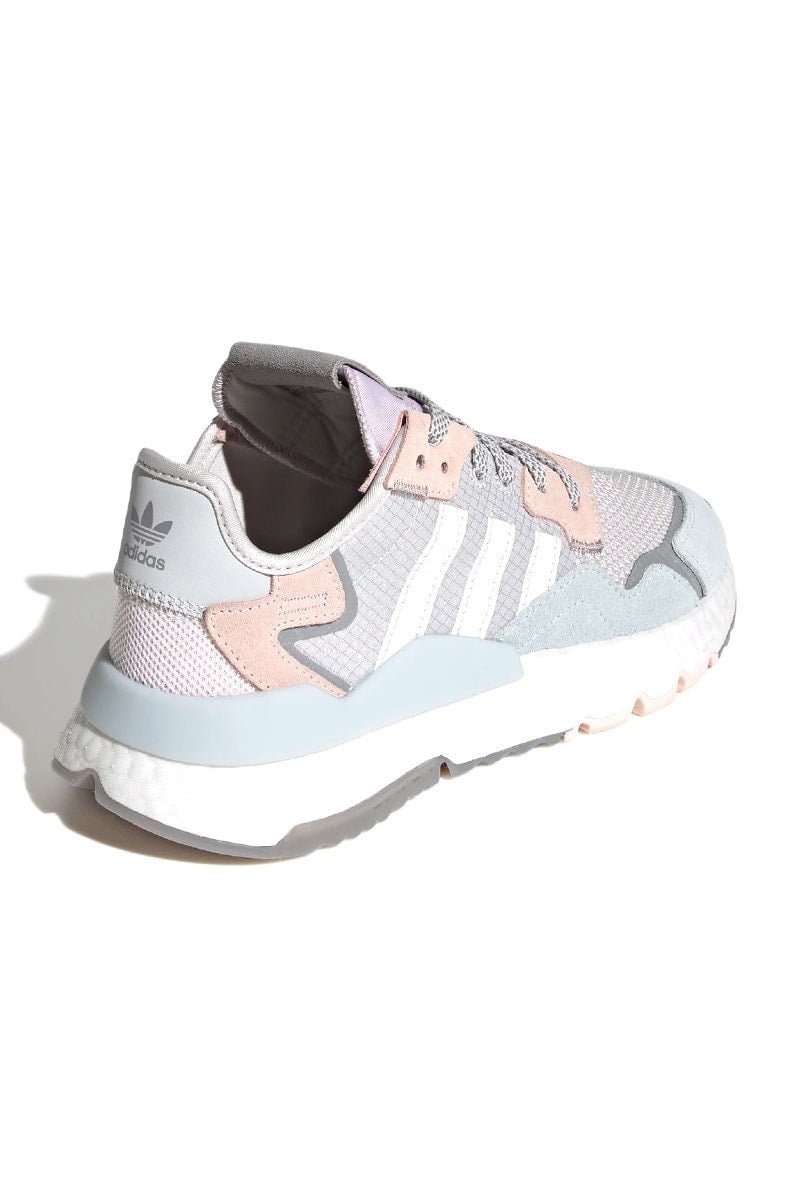 Tênis Adidas Nite Jogger Feminino Cinza/Rosa - NewSkull