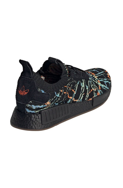 Tênis Adidas NMD R1 Primeknit Preto/Laranja/Verde - NewSkull