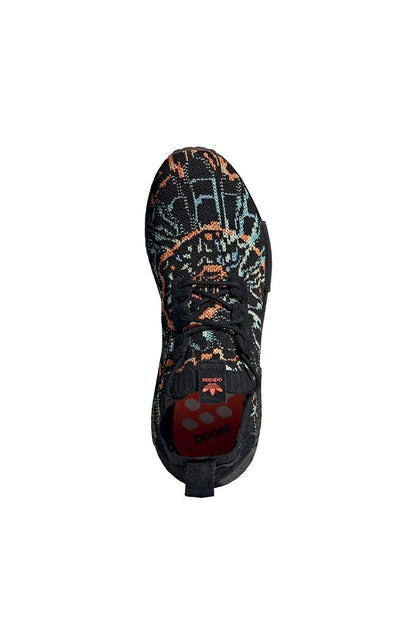 Tênis Adidas NMD R1 Primeknit Preto/Laranja/Verde - NewSkull