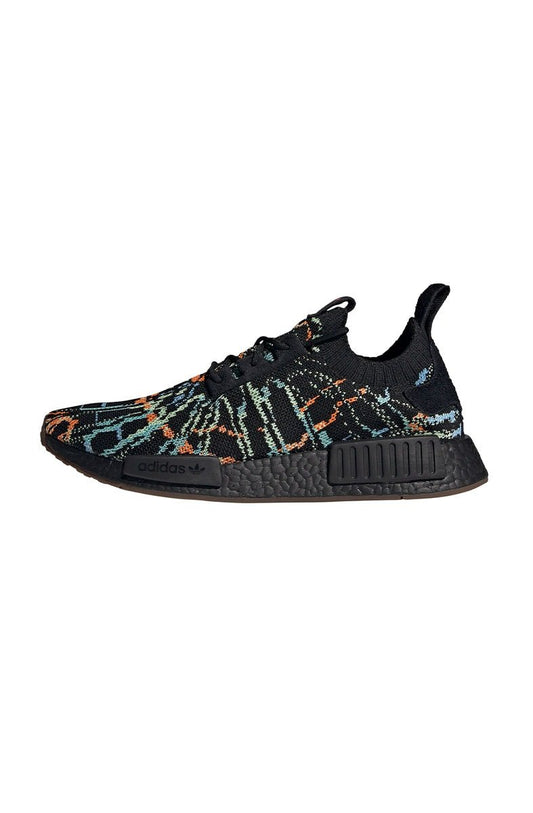 Tênis Adidas NMD R1 Primeknit Preto/Laranja/Verde - NewSkull