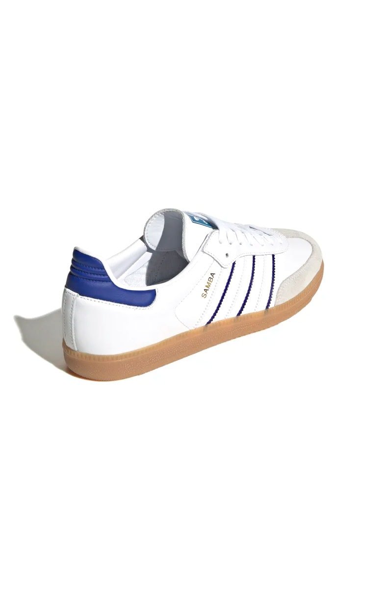 Tênis Adidas Samba Branco/Azul - NewSkull