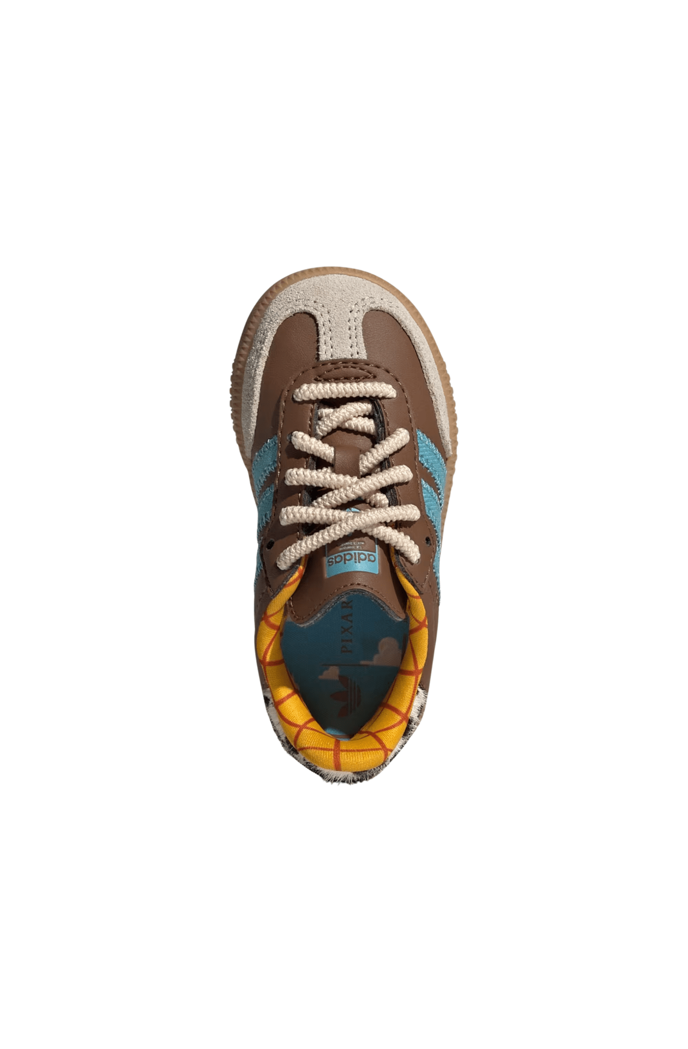 Tênis Adidas Samba OG x Disney Pixar Elastic Lace Infantil Marrom/Azul JI3100 - NewSkull