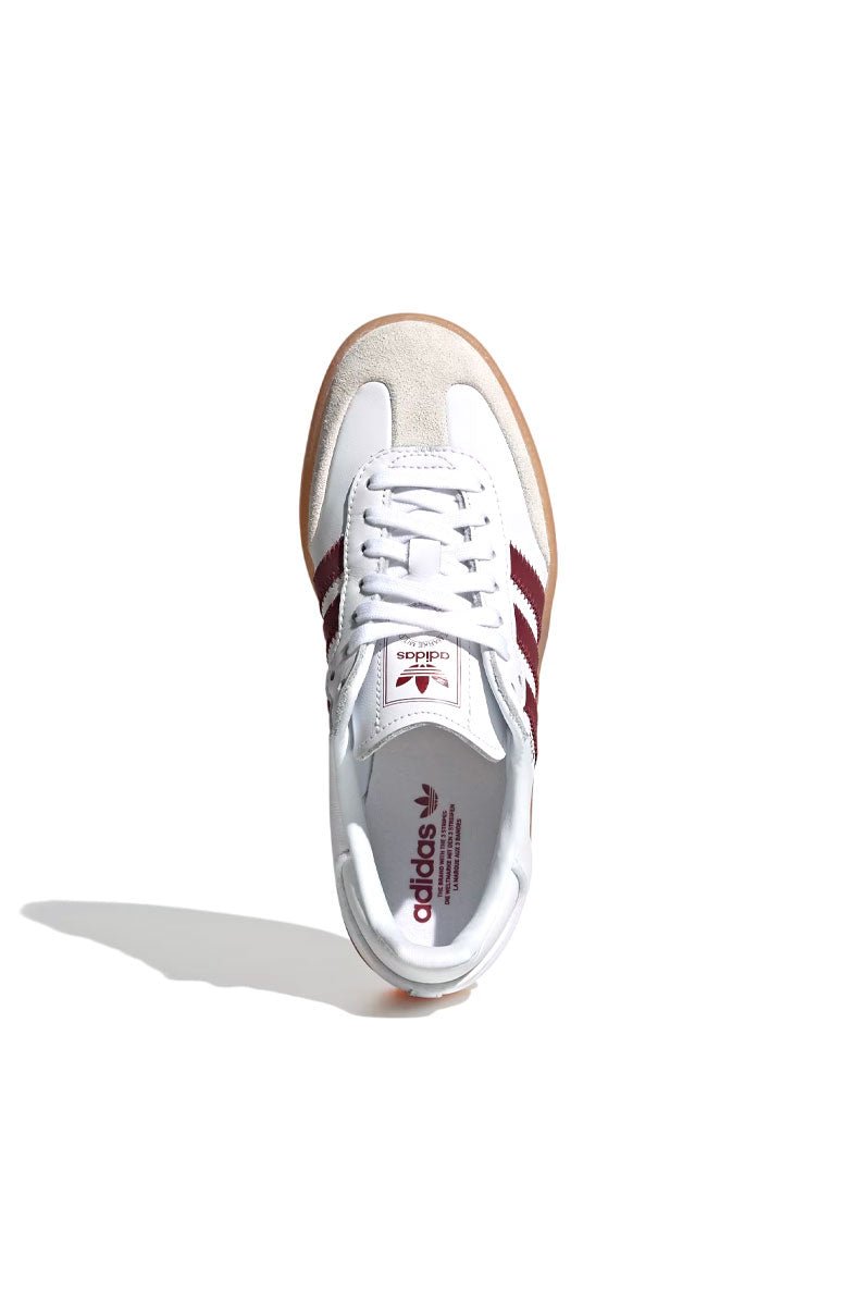 Tênis Adidas Sambae Feminino Branco/Bordo JP5610 - NewSkull