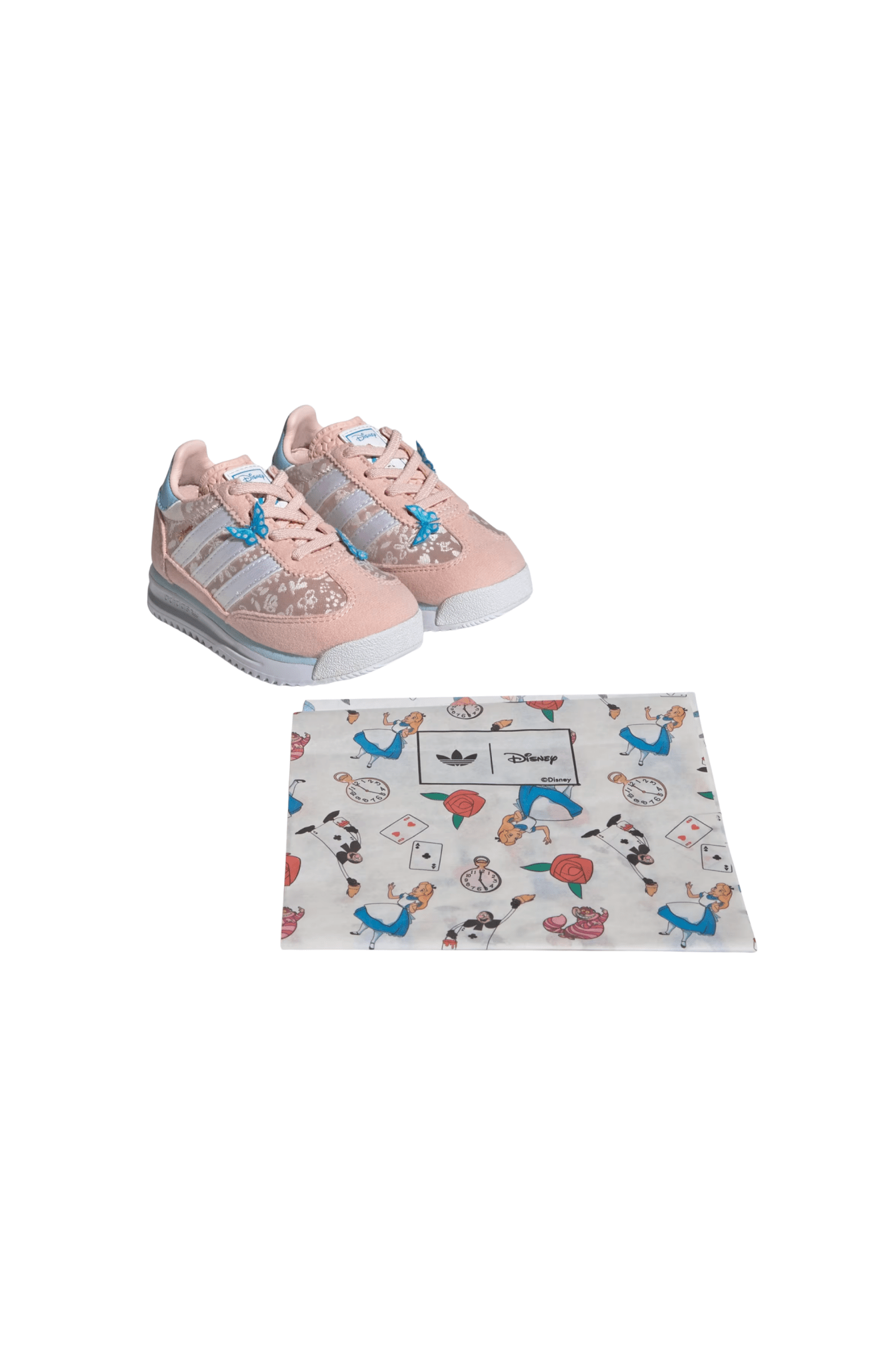 Tênis Adidas SL 72 RS x Disney Alice Elastic Lace Infantil Bege/Branco IH1707 - NewSkull