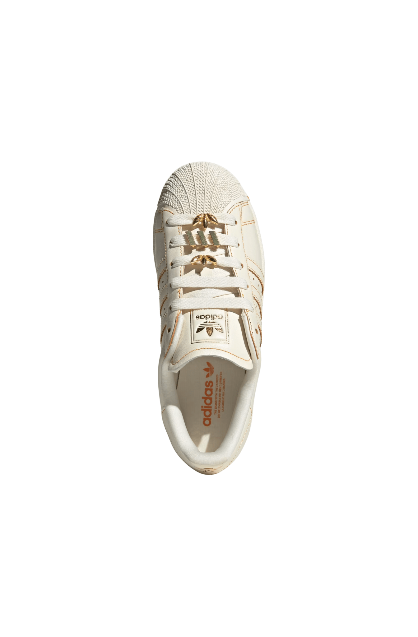 Tênis Adidas Superstar 2 Bege/Laranja JS1379 - NewSkull