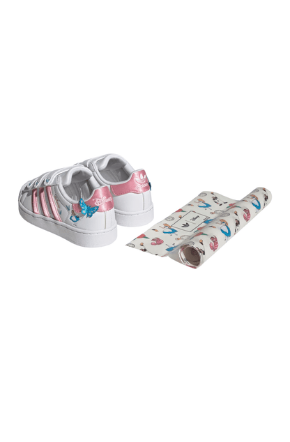 Tênis Adidas Superstar 2 x Disney Alice Comfort Closure Infantil Branco/Rosa IH1735 - NewSkull