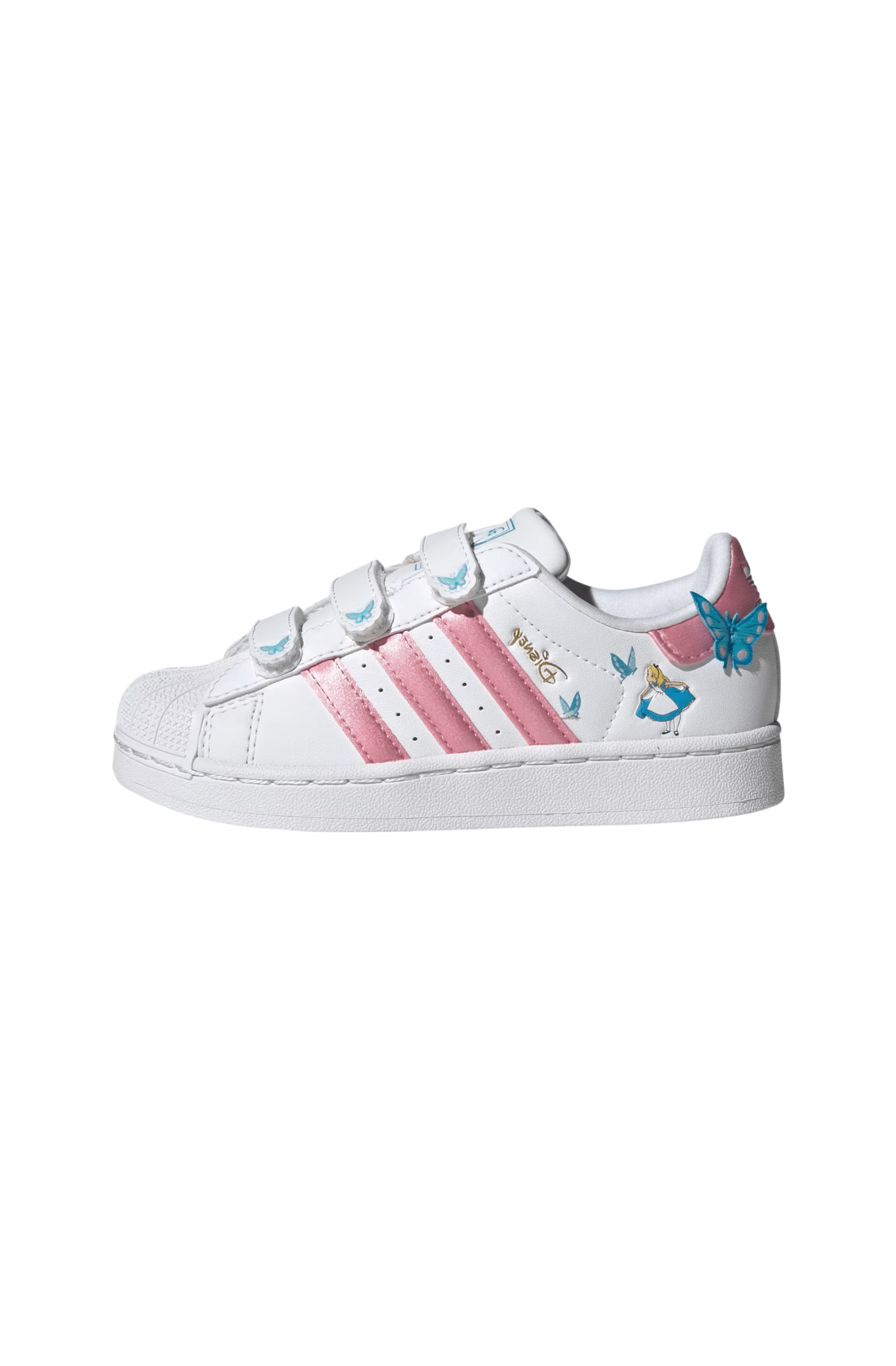 Tênis Adidas Superstar 2 x Disney Alice Comfort Closure Infantil Branco/Rosa IH1735 - NewSkull