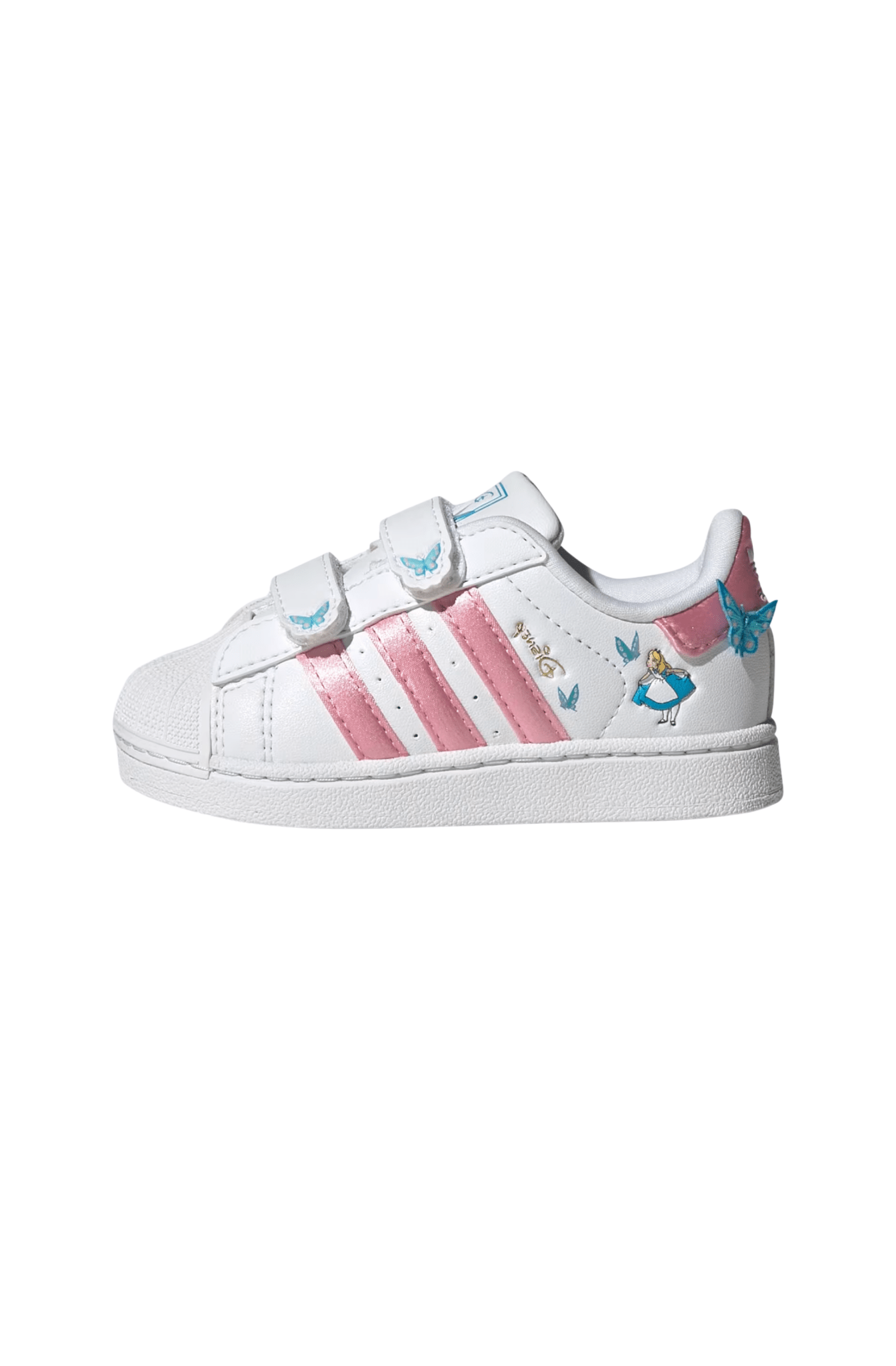 Tênis Adidas Superstar 2 x Disney Alice Comfort Closure Infantil Branco/Rosa IH1743 - NewSkull