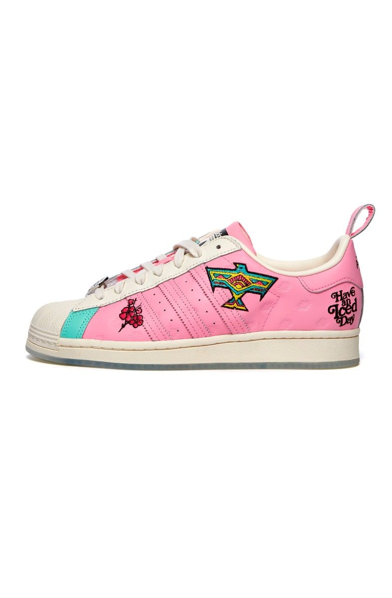 Tênis Adidas Superstar Arizona Rosa/Verde/Branco - NewSkull