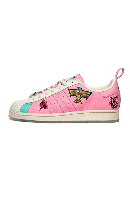 Tênis Adidas Superstar Arizona Rosa/Verde/Branco - NewSkull