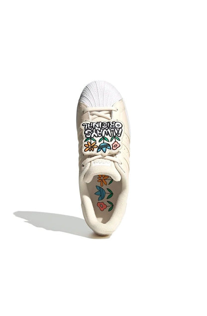 Tênis Adidas Superstar Bege/Branco - NewSkull