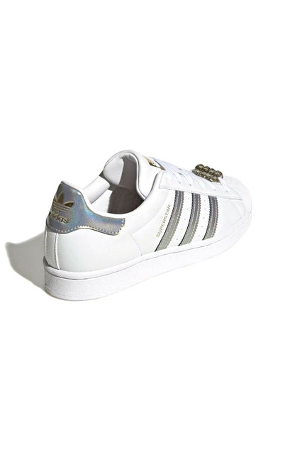 Tênis Adidas Superstar Branco/Prata - NewSkull