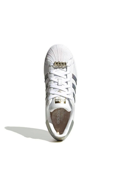 Tênis Adidas Superstar Branco/Prata - NewSkull