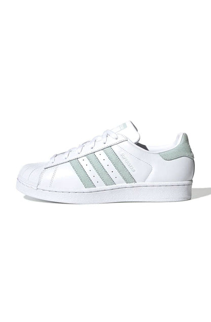 Tênis Adidas Superstar Feminino Branco/Verde - NewSkull