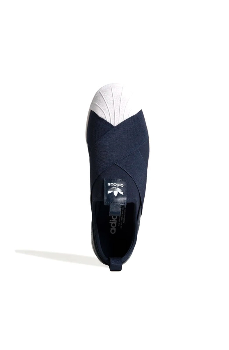 Tênis Adidas Superstar Slip On Feminino Azul Marinho/Branco - NewSkull