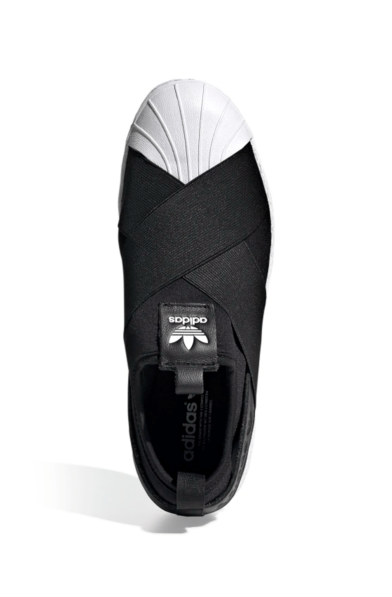 Tênis Adidas Superstar Slip On Feminino Preto/Branco - NewSkull