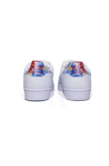 Tnis Adidas x Farm Superstar Foundation Branco com Floral NewSkull Tnis Adidas x Farm Superstar Foundation Branco com Floral NewSkull
