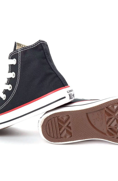 Tênis Converse Chuck Taylor All Star High Preto/Branco/Vermelho - NewSkull