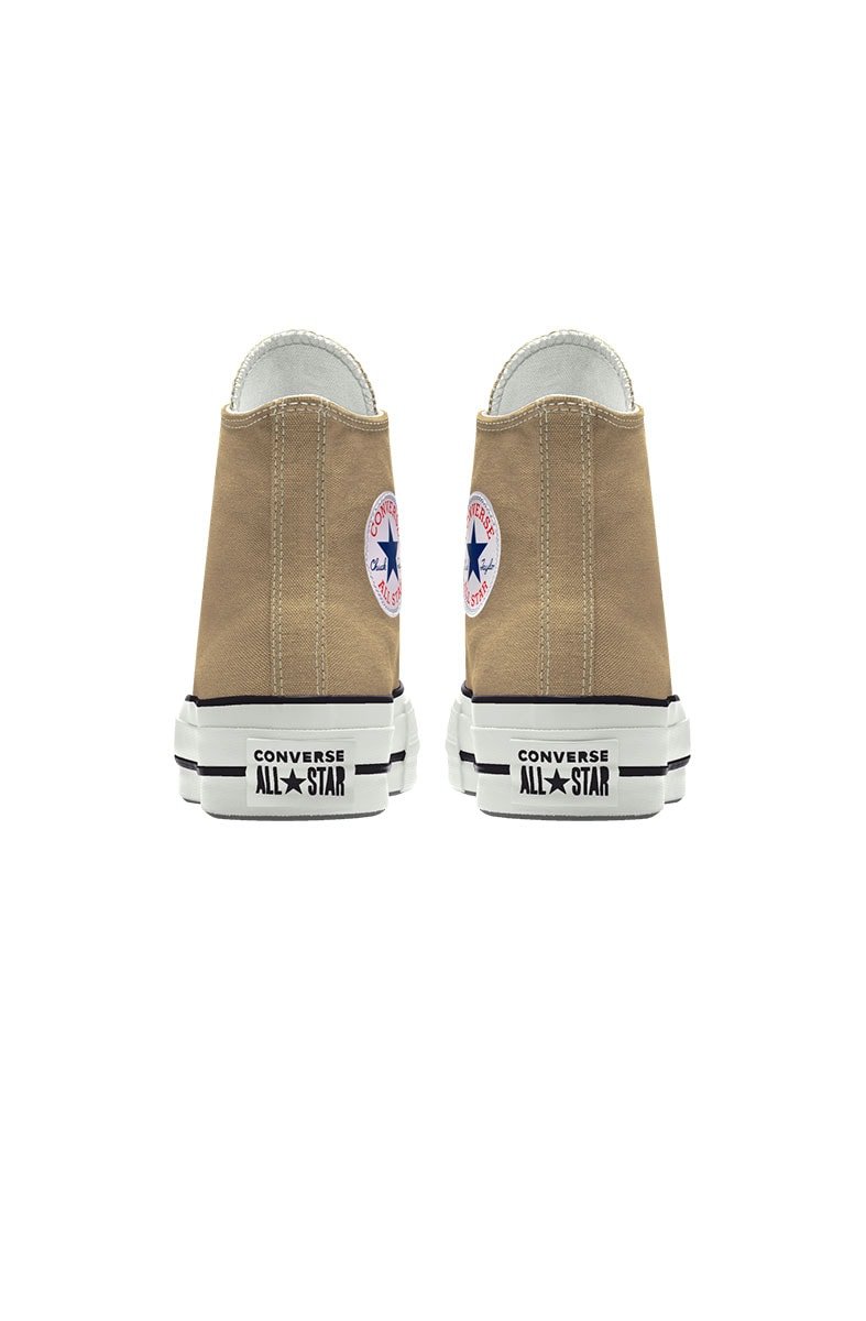 Tênis CONVERSE Chuck Taylor ALL STAR Lift Plataforma High Bege/Caqui - NewSkull