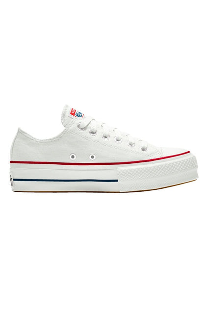 Tênis Converse Chuck Taylor All Star Lift Plataforma Low Branco/Branco - NewSkull