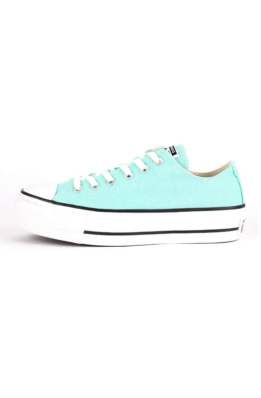 Tênis Converse Chuck Taylor All Star Lift Plataforma Low Seasonal Verde Água/Branco - NewSkull
