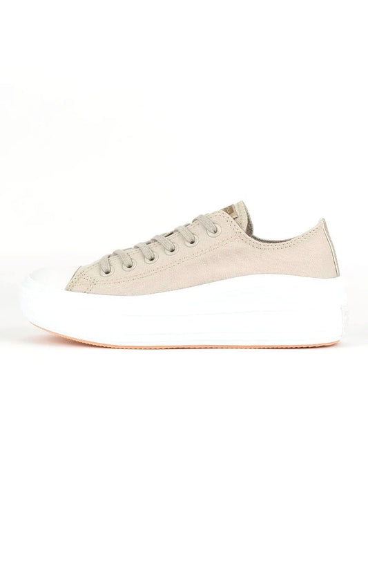 Tênis Converse Chuck Taylor All - Star Move Ox Authentic Glam Bege Claro/Ouro Claro CT16160001 - NewSkull