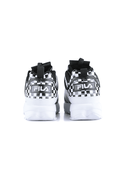 TÊNIS FILA DISRUPTOR 2 CHECKER FEMININO BRANCO/PRETO - NewSkull