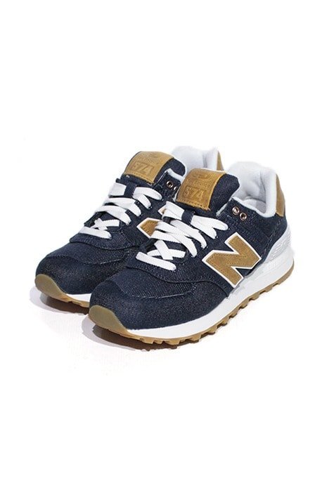Tênis New Balance 574 Azul Marrom Ounce Canvas Feminino - NewSkull