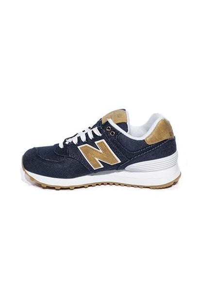 Tênis New Balance 574 Azul Marrom Ounce Canvas Feminino - NewSkull