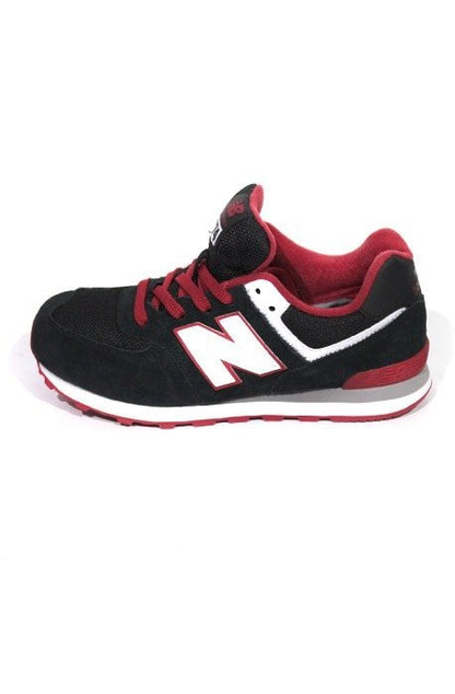 Tênis New Balance 574 Preto com Vermelho Feminino - NewSkull