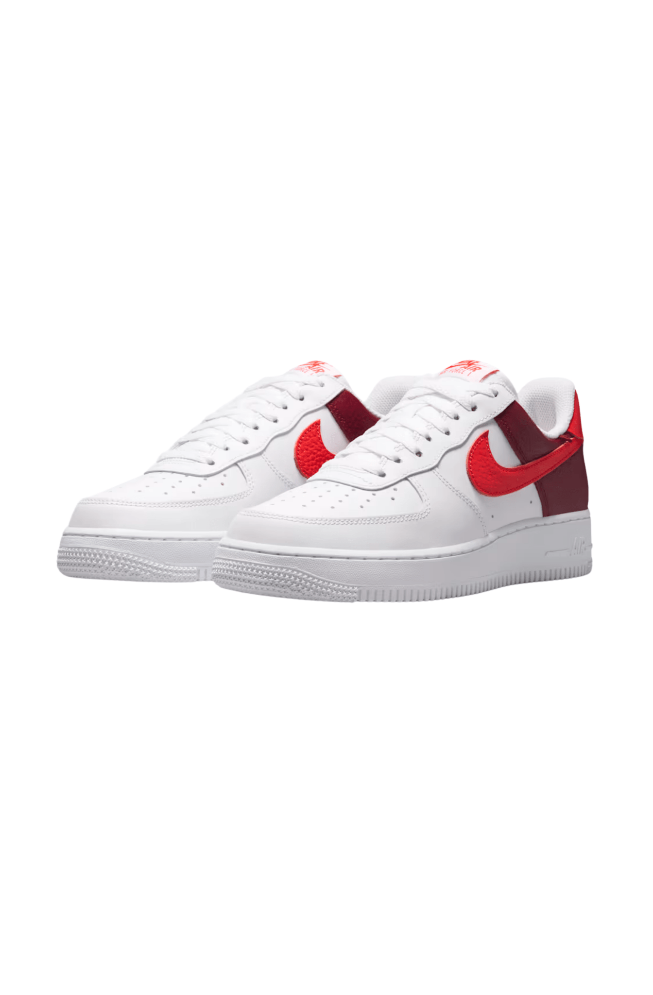 Tênis Nike Air Force 1 '07 Feminino Branco/Bordô IR0872 - 101 - NewSkull