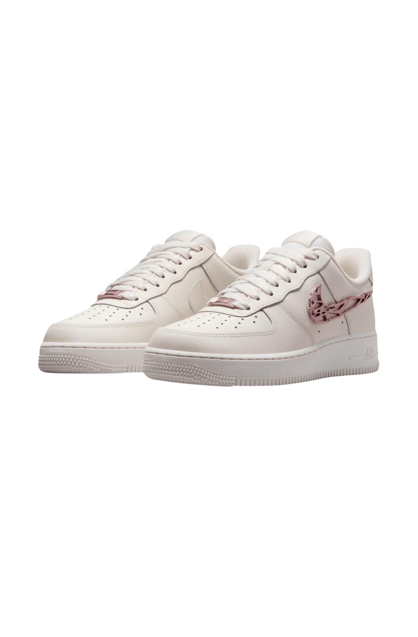 Tênis Nike Air Force 1 07 LX Molten Swoosh Branco/Rosa IF1686 - 161 - NewSkull