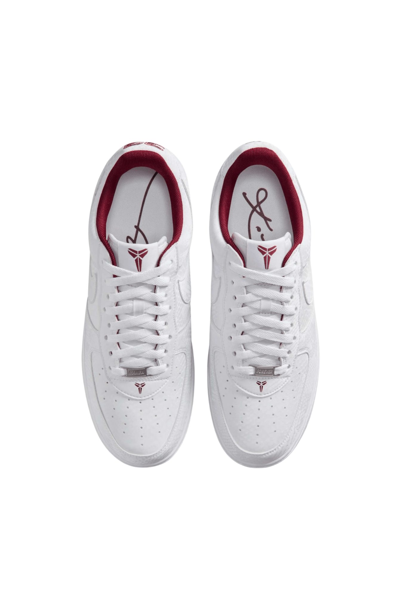Tênis Nike Air Force 1 Low x Kobe Lower Merion High: Home Branco/Vinho IB0018 - 101 - NewSkull