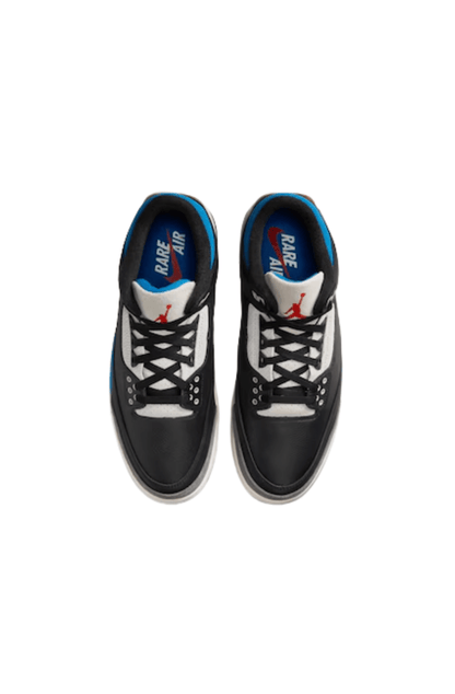 Tênis Nike Air Jordan 3 Retro OG Rare Air Preto/Azul IB8967 - 004 - NewSkull